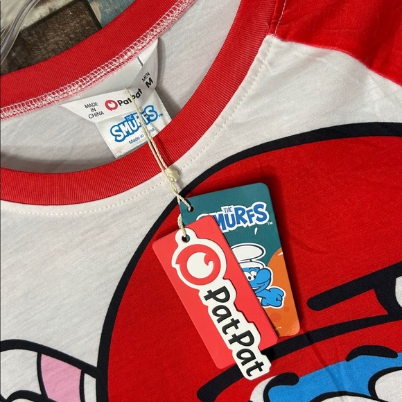 PatPat Red and White Smurfs Graphic Top - Picture 2 of 10